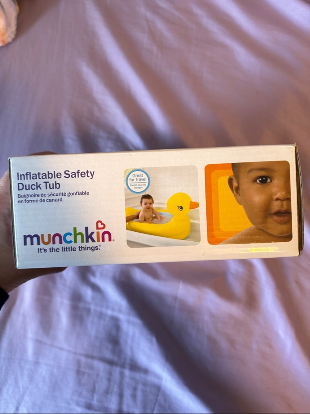 Munchkin Yellow Inflatable Duck Bath Seat with Orange Beak - Picture 3 of 3